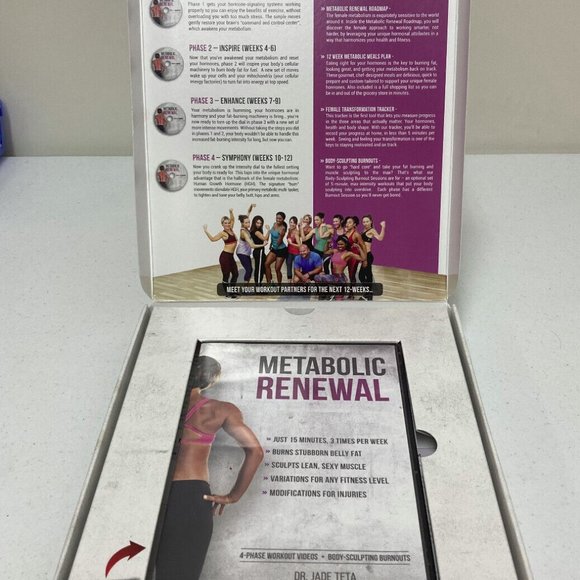 NEW! Metabolic Renewal: 4 Phase Workout Videos plus Body-Sculpting Burnouts DVD - Picture 4 of 4
